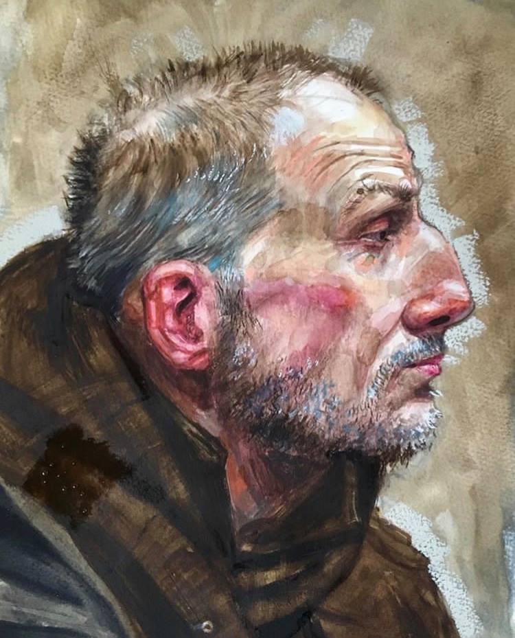 H Craig HANNA Man With Brown Hoodie 2019 