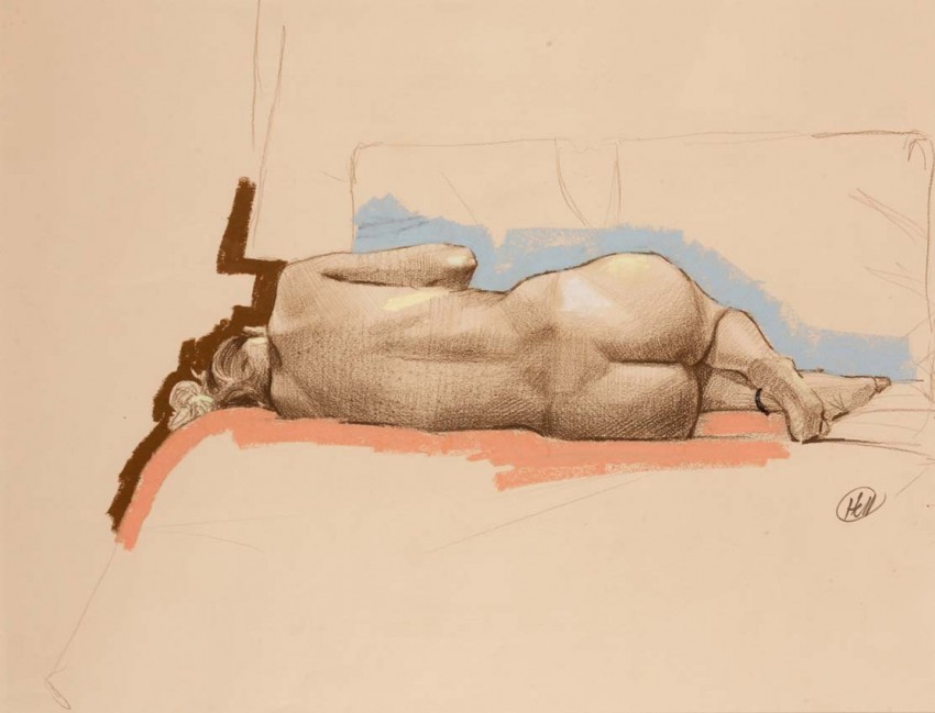 H Craig HANNA Femme aux Traits de Couleurs 2015 