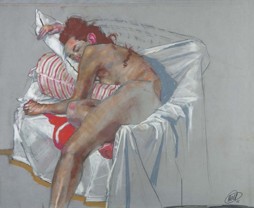 H Craig HANNA Stripes Pillow 2011 