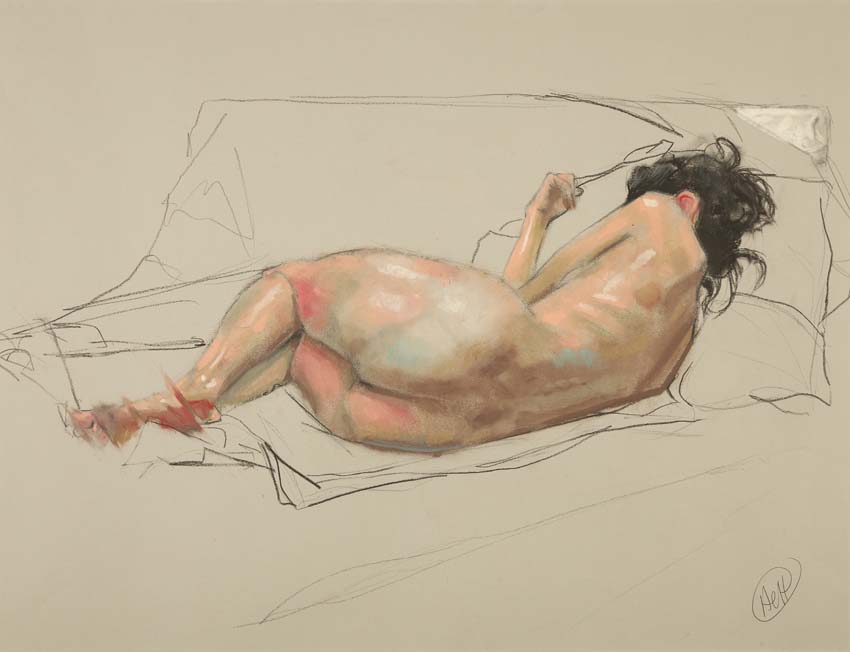 H Craig HANNA Nu aux cheveux Noirs 2014 