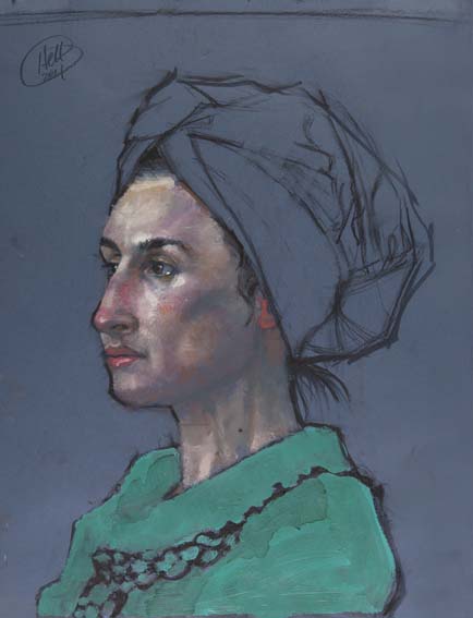 H Craig HANNA Femme au Pull Vert 2011 