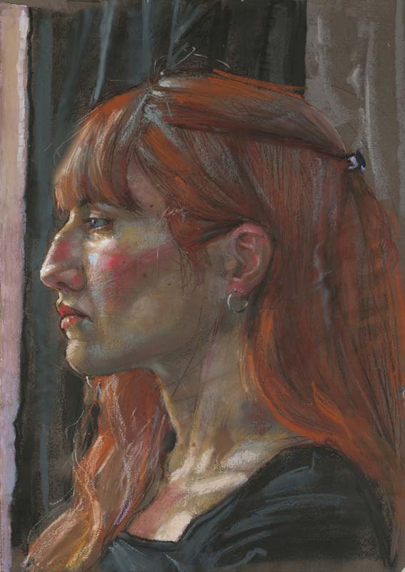 H Craig HANNA Profil d'une Jeune Femme Rousse 2011 