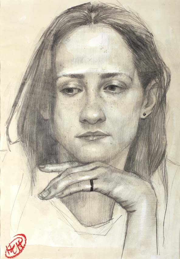 H Craig HANNA Etude Jeune Fille à la Main 2012 