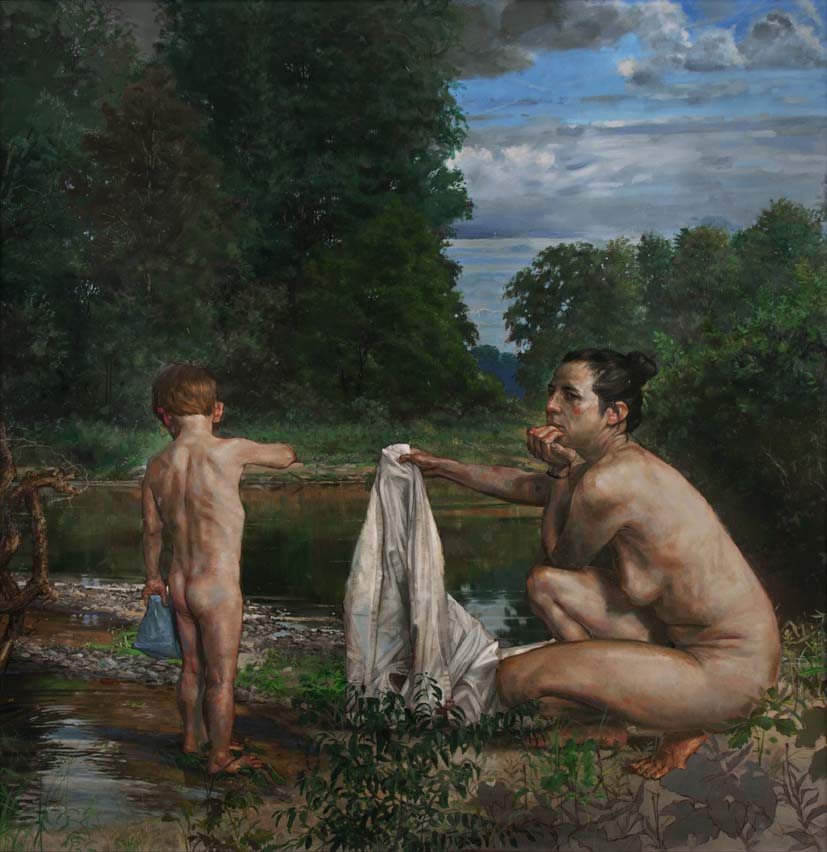 H Craig HANNA Mother and Child - Chagrin River 2013 