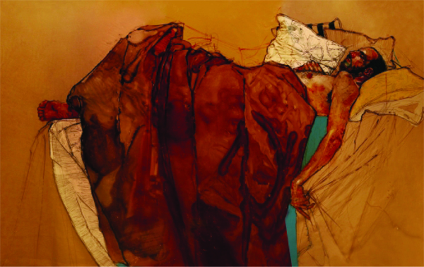 H Craig HANNA Man with Pillows 2008 