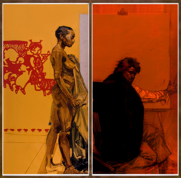 H Craig HANNA The Painter with Model 2009 