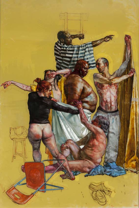 H Craig HANNA Arrangement of Figures in Yellow 2015 