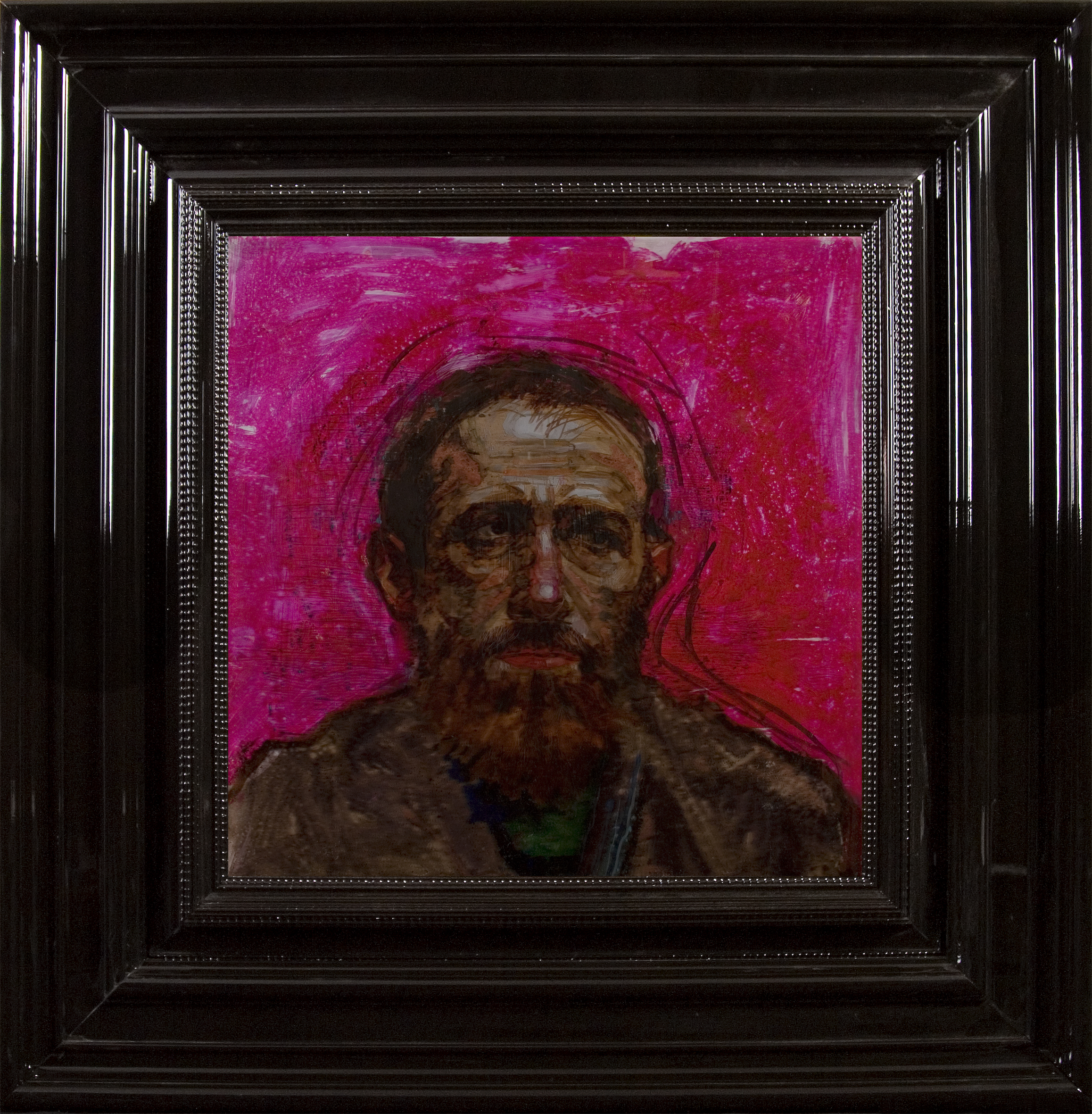 H Craig HANNA Bearded Man in Pink 2025 