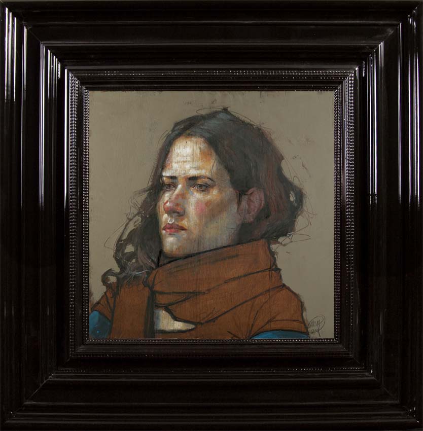 H Craig HANNA Woman with brown Scarf 2011 