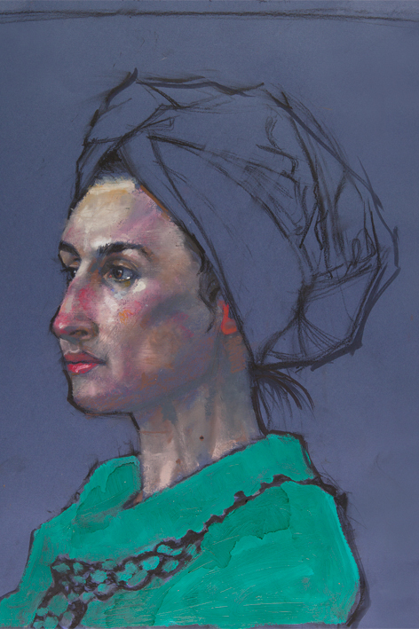 H Craig HANNA Femme au Pull Vert 2015 