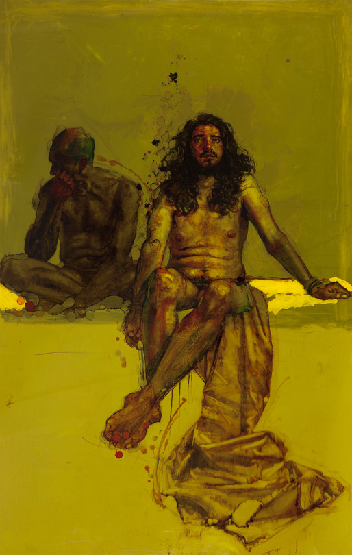 H Craig HANNA Two Men in Yellow 2017 