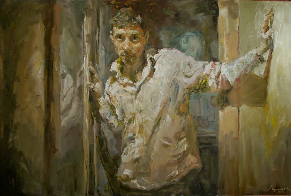 Kostya Lupanov Selfportrait in a doorway 2025 