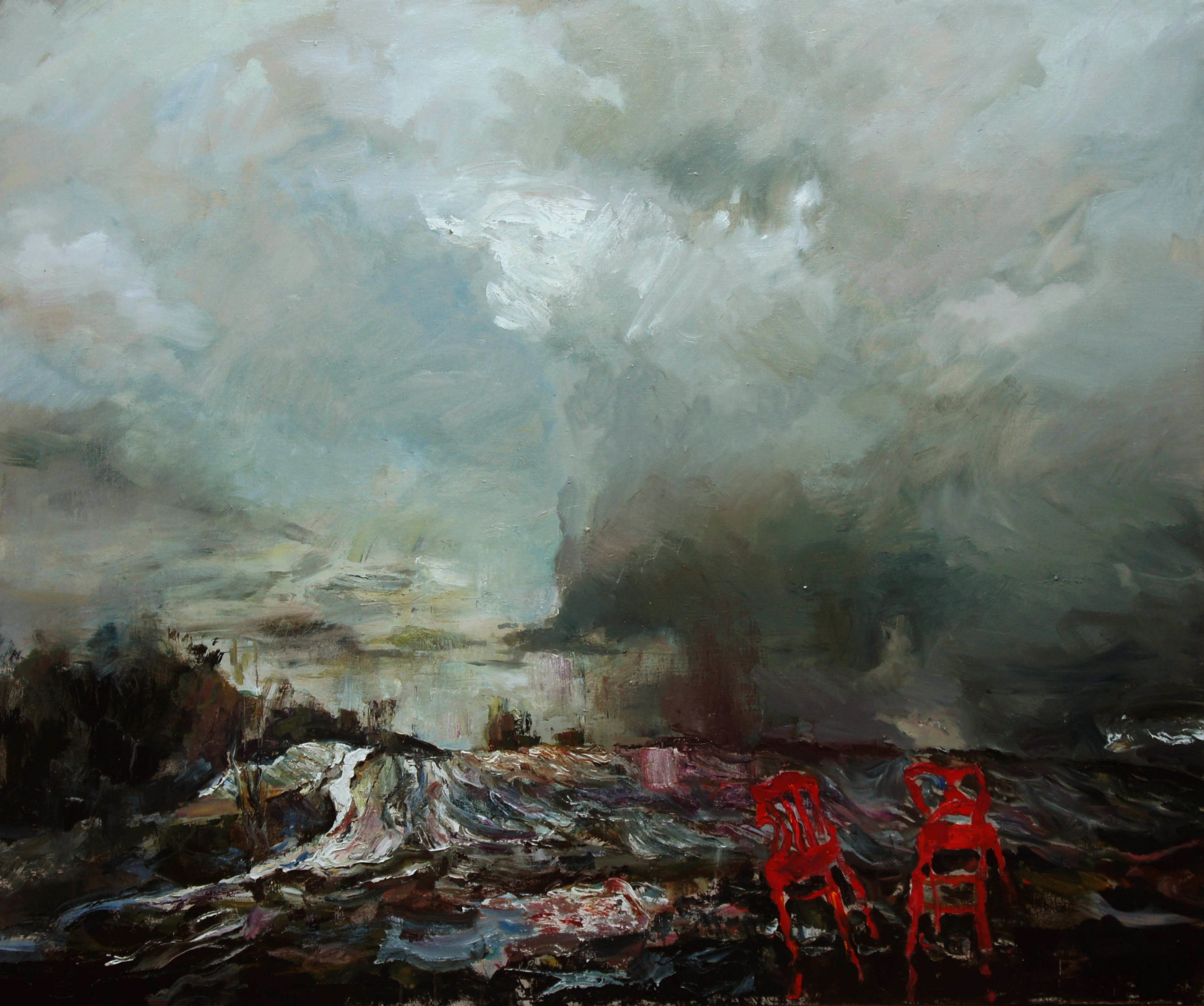 Kostya Lupanov Landscape with very beautiful but inappropriate chair 2015 