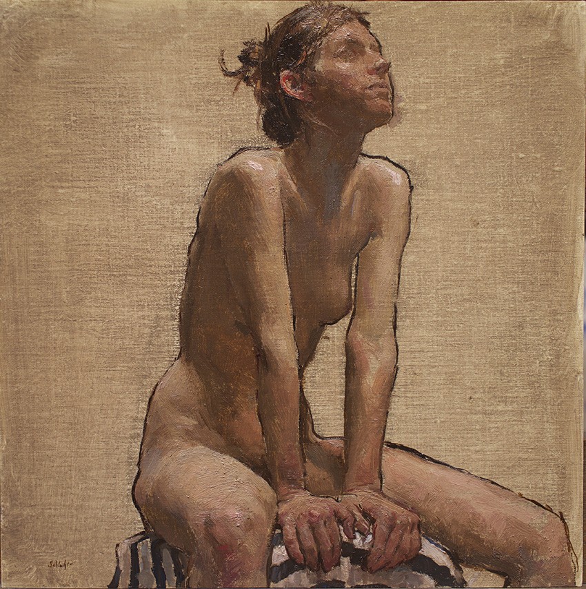 Travis Schlaht Nude Blue Stripes 2016 