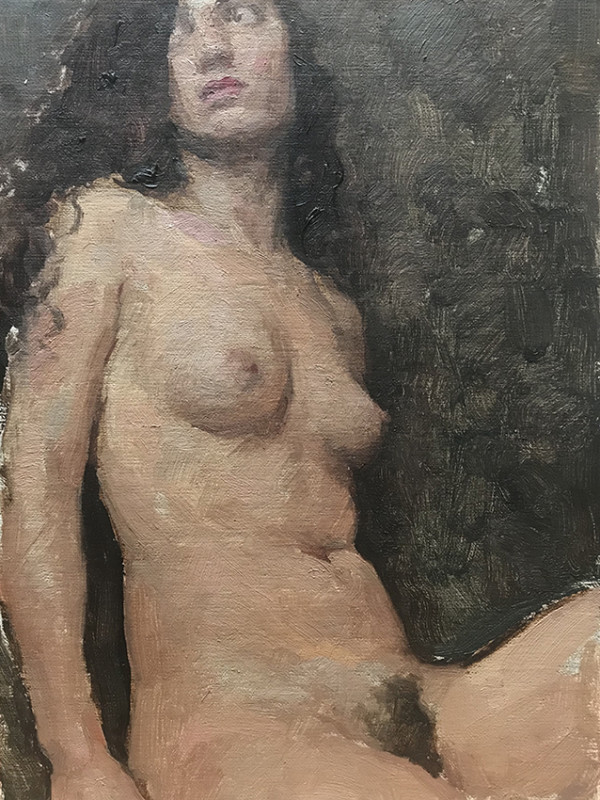Travis Schlaht Seated Nude - Leaning Back 2018 