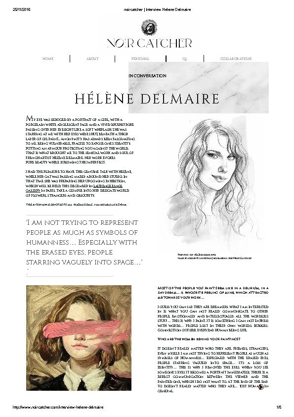 thumbnail of noircatcher _ Interview Helene Delmaire
