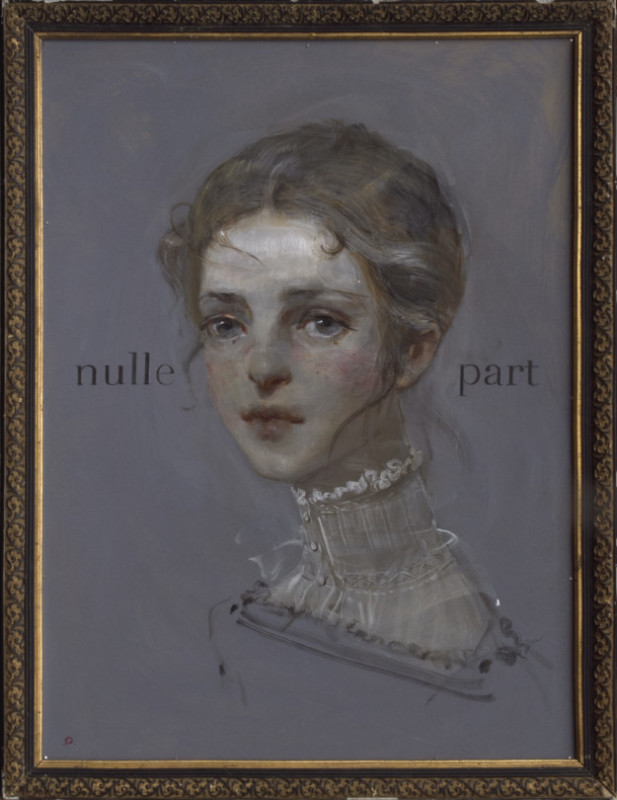 Dongni Hou nulle part lll huile sur bois 38x51 2025 