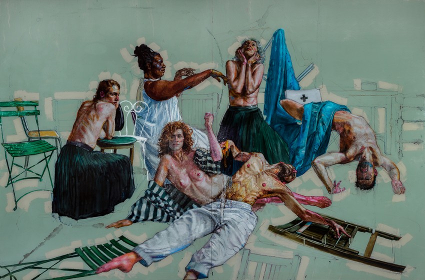 H Craig HANNA Arrangement of Figures and Chairs 2016 