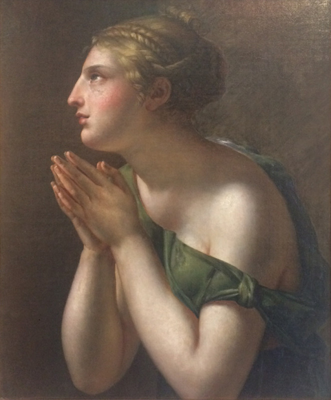 Old Paintings Femme en Prière 1900 