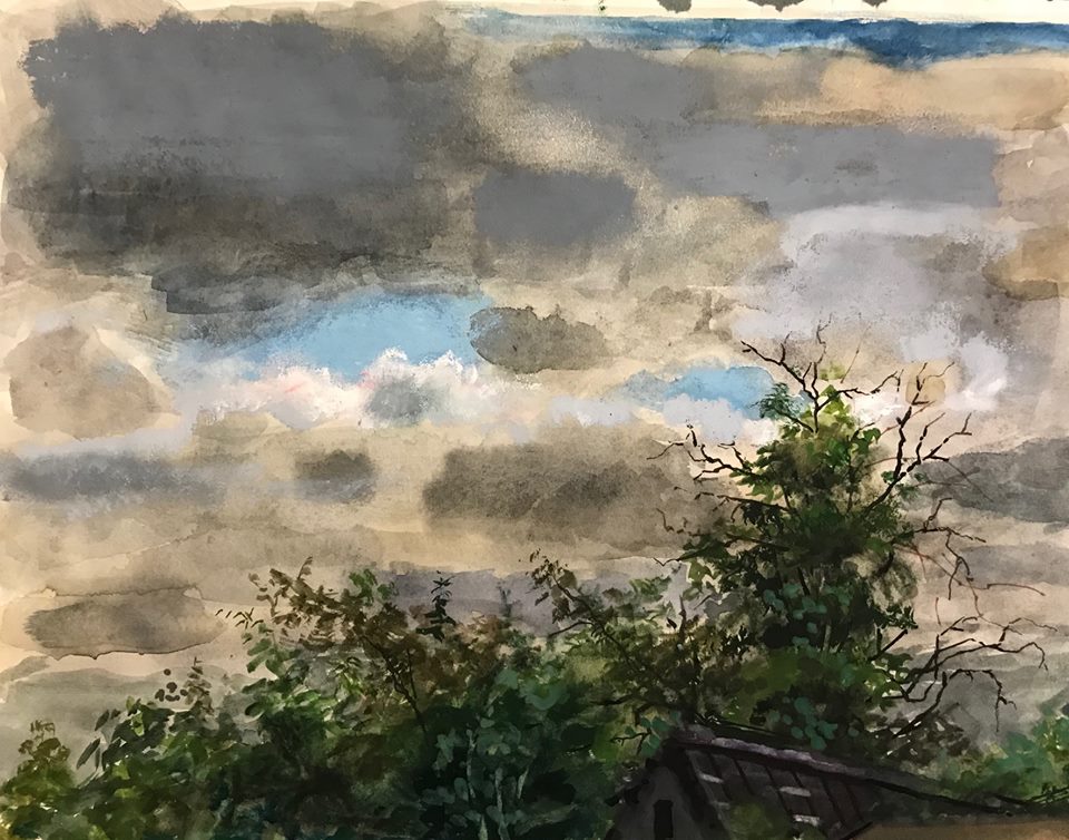 H Craig HANNA Roof, Trees and Shy 2017 