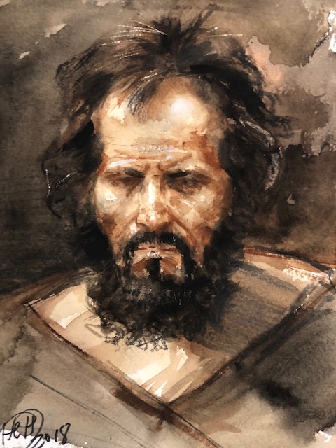 H Craig HANNA Watercolor from Rubens 2018 