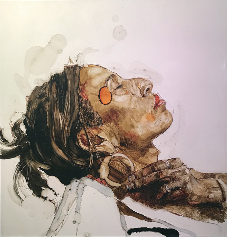 H Craig HANNA Girl with Hoop Earings 2018 