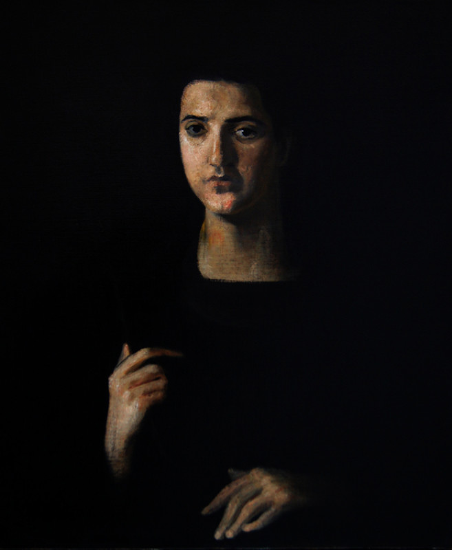 Adrien Eyraud Maria Etude sur fond noir III 2018 