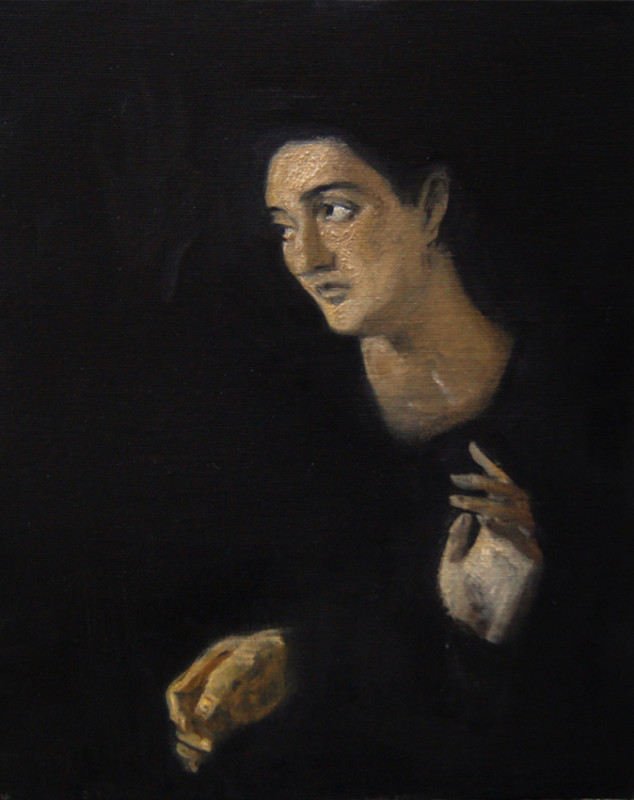 Adrien Eyraud Maria Etude Sur Fond Noir IV 2018 