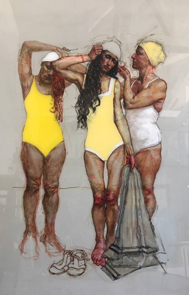 H Craig HANNA Bathers in yellow 2019 