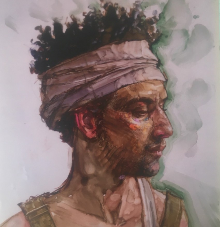 H Craig HANNA Homme au turban 2019 