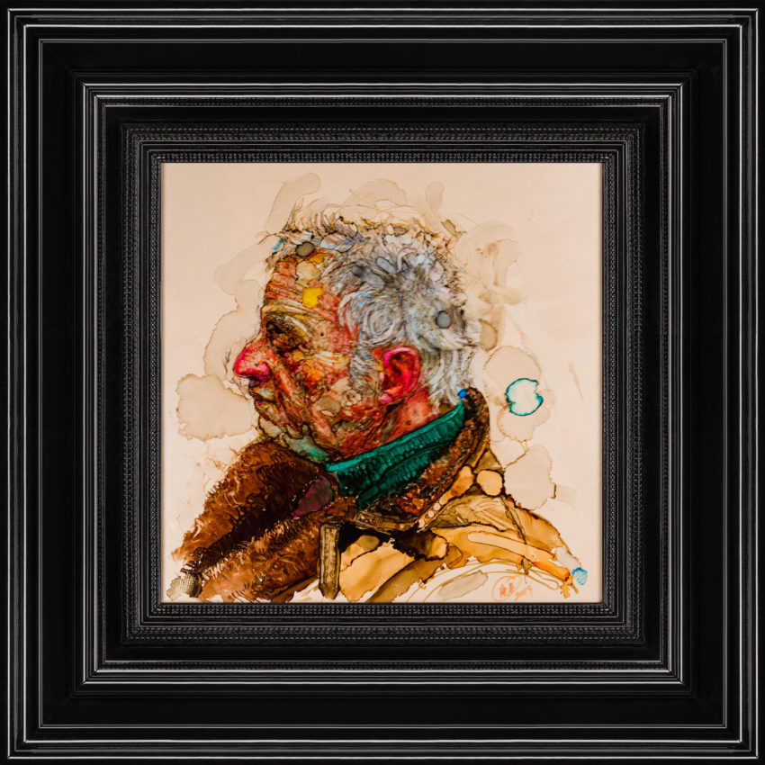 H Craig HANNA Old man with green scarf 2020 