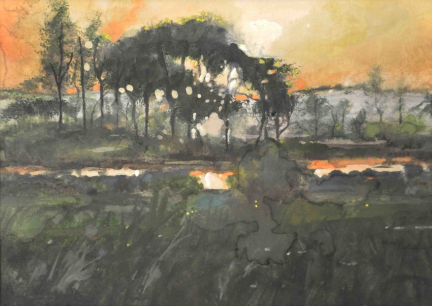 Alex Lutz Paysage au ciel orange 2020 