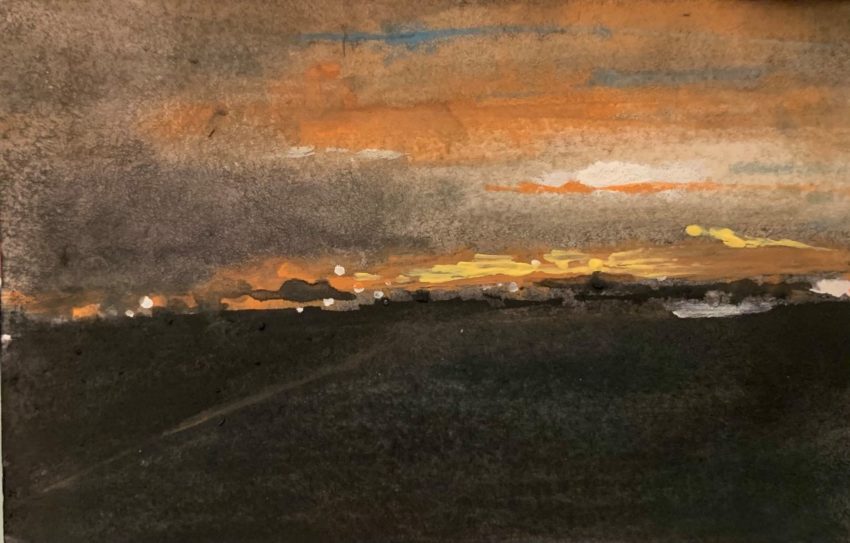 Alex Lutz Paysage orange 2021 