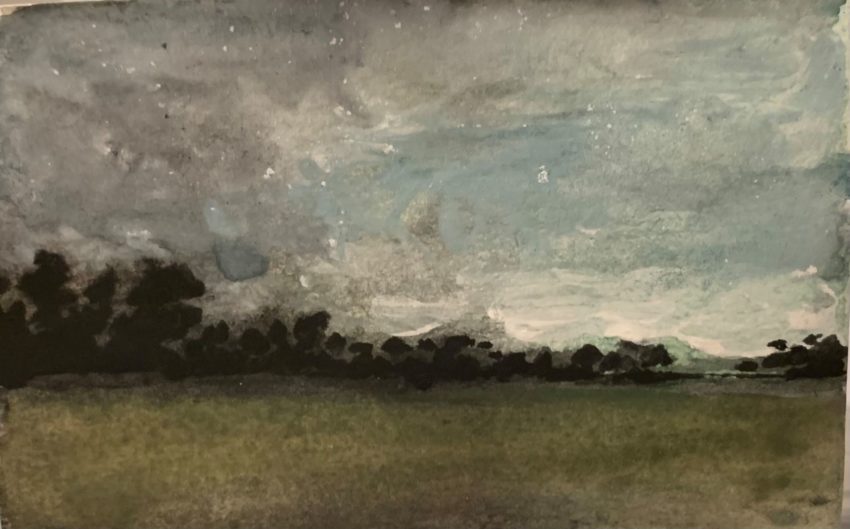 Alex Lutz Paysage vert et gris 2021 