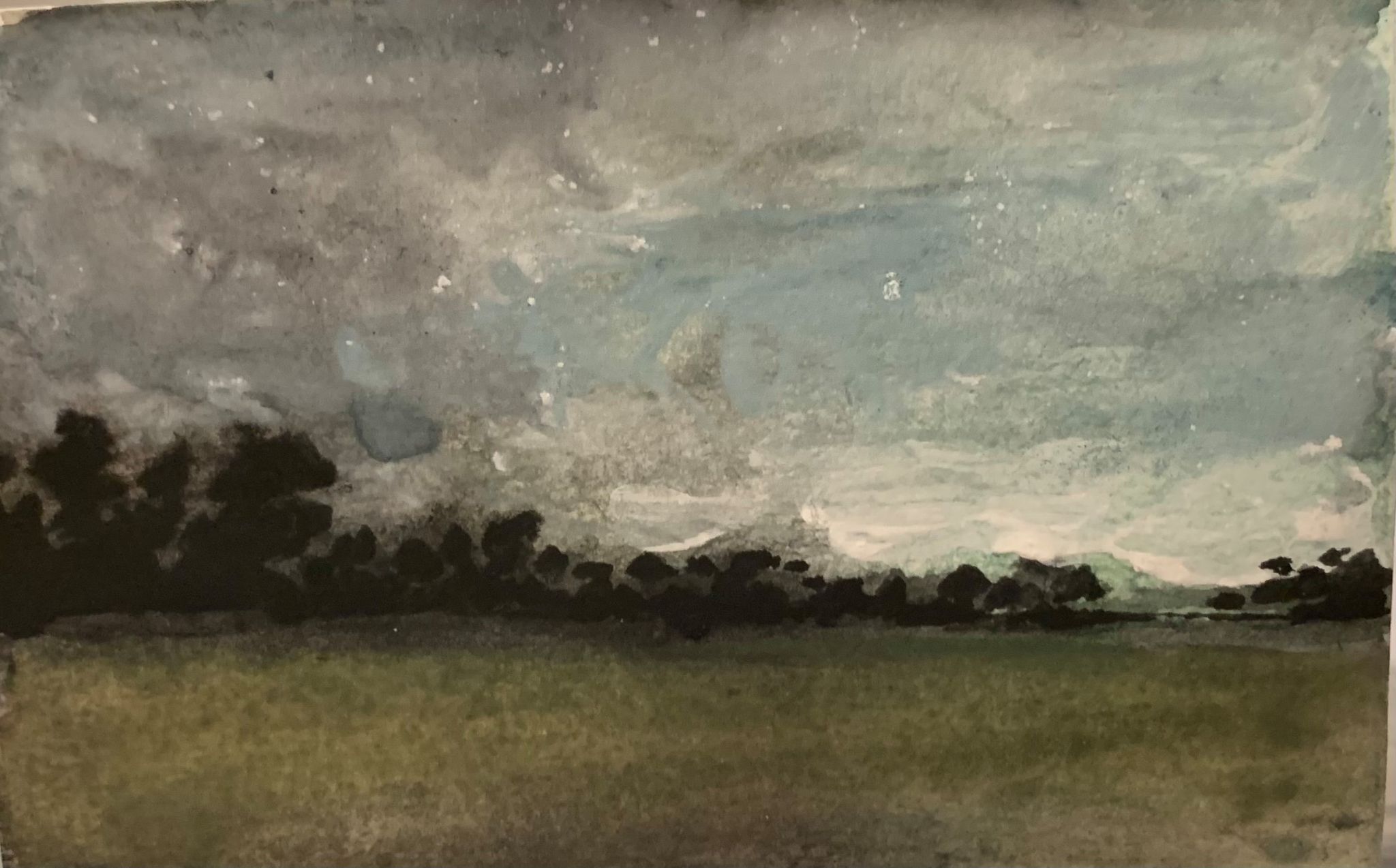 Alex Lutz Paysage vert et gris 2021 