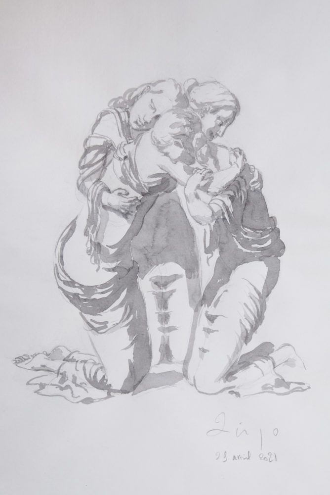 Adrien Eyraud Calvaire, pleureuses II 2021 