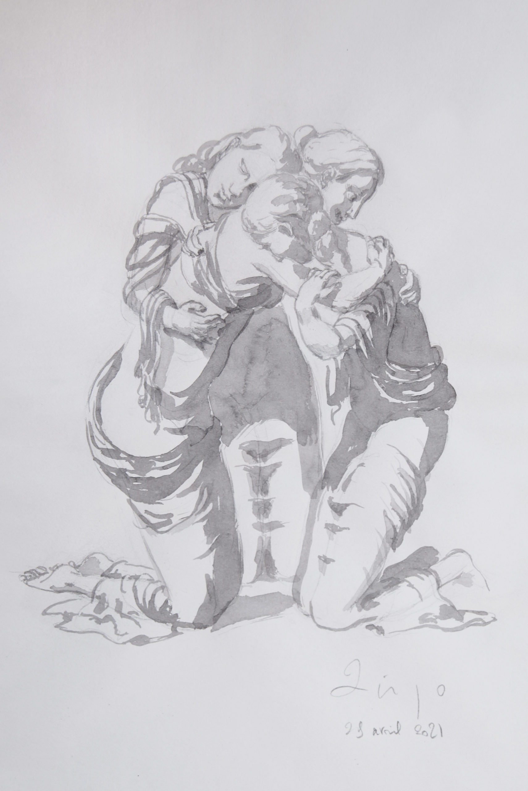 Adrien Eyraud Calvaire, pleureuses II 2021 