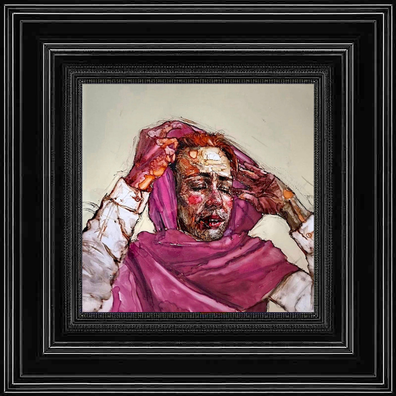 H Craig HANNA Femme au foulard Rose 2021 