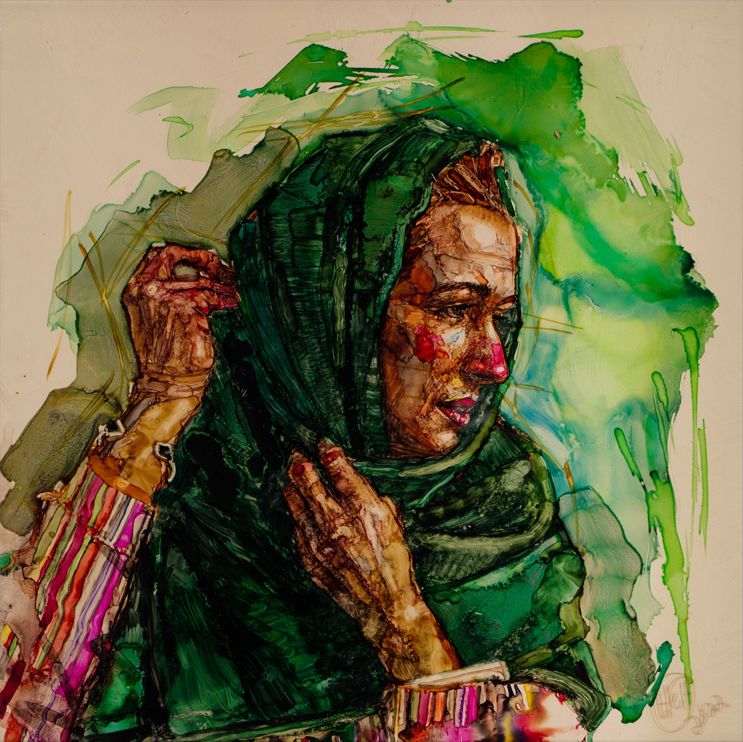 H Craig HANNA FOULARD VERT 2025 