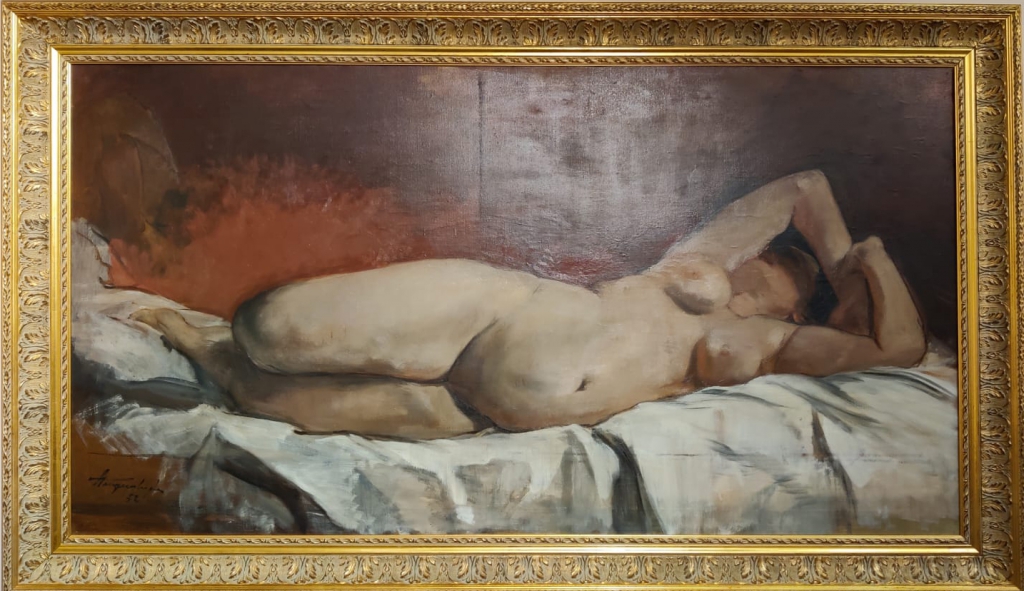 Oeuvres Anciennes Ecole Belge_ Grand nu au drap blanc, 1952 2026 