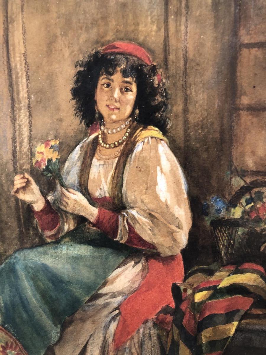 Oeuvres Anciennes Madelaine LEMAIRE_ Marchande de Fleurs, 1890 2026 