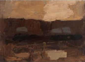 Oeuvres Anciennes A.ALBRECHT_ Landscape in brown, 1971 2026 
