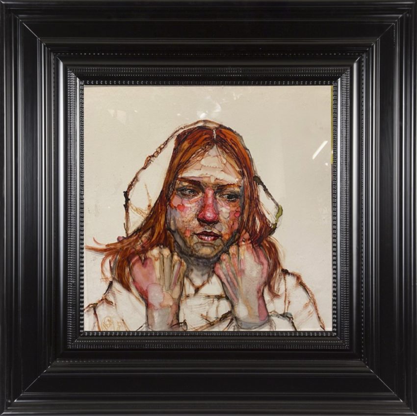 H Craig HANNA Girl with a white hoodie 2023 